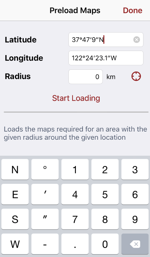 Map Preload screen